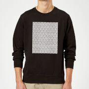 Candlelight Lace Fabric Pattern Sweatshirt - Black - 5XL - Noir