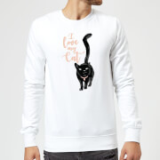 Candlelight I Love My Cat Black Cat Sweatshirt - White - 5XL - Blanc