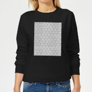 Candlelight Lace Fabric Pattern Women's Sweatshirt - Black - 5XL - Noir