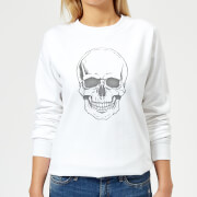Skull Womens Sweatshirt - White - L - White Skull Womens Sweatshirt - White - L - White
