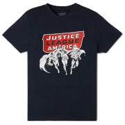 Justice League Metallic Black Ink T-Shirt - Navy - XS - Navy