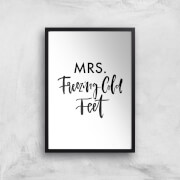 PlanetA444 Mrs. Freezing Cold Feet Art Print - A2 - Black Frame