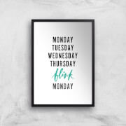 PlanetA444 Blink Art Print - A2 - Black Frame