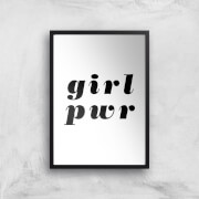 PlanetA444 Girl Pwr Art Print - A2 - Black Frame