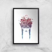 Balazs Solti Native Girl Art Print - A2 - Black Frame