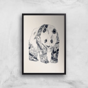 Tobias Fonseca Tattooed Panda Art Print - A2 - Black Frame