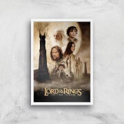 Lord Of The Rings: The Two Towers Giclee Art Print - A4 - White Frame