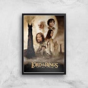 Lord Of The Rings: The Two Towers Giclee Art Print - A4 - Black Frame