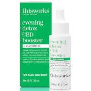 this works Evening Detox CBD Booster and AHA Complex