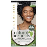 Clairol Natural Instincts Semi-Permanent No Ammonia Vegan Hair Dye 177ml (Various Shades) - 2 Black