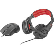 Trust Gaming GXT 784 Gaming Headset and Mouse - Black/Red