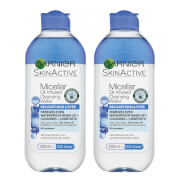 Garnier Micellar Water Facial Cleanser Delicate Skin and Eyes 400ml Duo Pack
