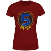 Power Rangers Alpha-5 Logo Damen T-Shirt - Burgundy Rot - XS