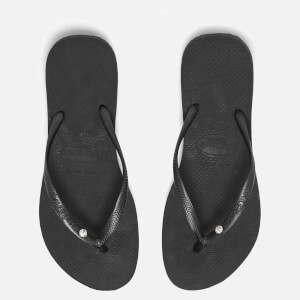Havaianas Women's Slim Swarovski Crystal Glamour Flip Flops - Black