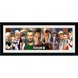 Doctor Who 11 Doctors - 30"" x 12"" Framed Photographic