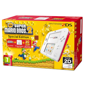 Nintendo 2DS White/Red + New Super Mario Bros 2