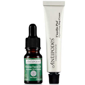 Antipodes Moisture Boost MINIs (Divine Face Oil Avocado Oil & Rosehip 10 ml, Vanilla Pod Hydrating Day Cream 15 ml)