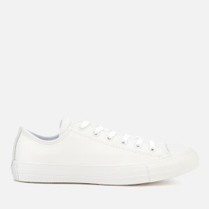 Converse Chuck Taylor All Star Ox Leather Trainers - White Monochrome