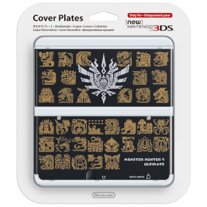 New Nintendo 3DS Cover Plate - Monster Hunter 4 Ultimate (Black)
