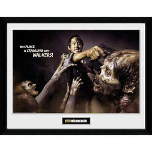 The Walking Dead Glenn Attack - 16 Inch x 12 Inch Framed Photographic