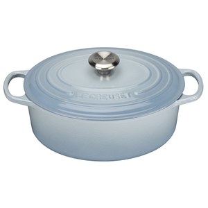 Le Creuset Signature Cast Iron Oval Casserole Dish - Coastal Blue