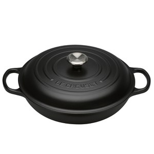 Le Creuset Signature Cast Iron Shallow Casserole Dish 30cm - Satin Black