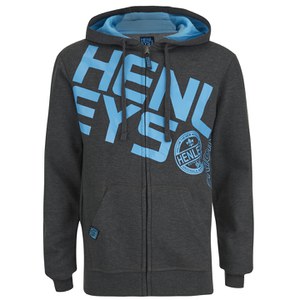 Henleys Mens Slope Zip Through Hoody - Heather Charcoal