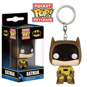 Batman 75th Anniversary Yellow Batman Pop! Vinyl Keychain