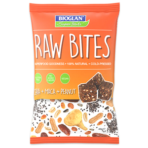 Bioglan Raw Bites Maca Chia and Peanut - 40g Bag