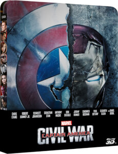 Captain America: Civil War 3D + Version 2D - Steelbook d'édition limitée exclusive Zavvi (Édition UK)