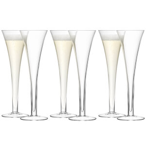 LSA Hollow Stem Champagne Flute - 200ml (Set of 6)