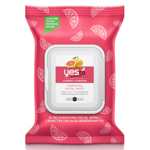 yes to Grapefruit Rejuvenating Facial Wipes (Pack of 25)