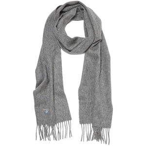 Barbour Men's Plain Lambswool Scarf - Light Grey Marl