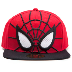 Marvel Spider-Man 3D Mesh Eyes Snapback Cap - Red/Black