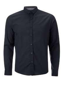 Brave Soul Men's Tudor Long Sleeve Shirt - Navy