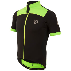 Pearl Izumi Pro Pursuit Wind Short Sleeve Jersey - Black/Screaming Green