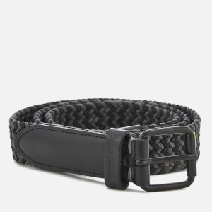 Ben Sherman Men's Barbican Plaited Belt - Black/Grey