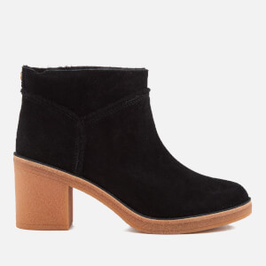 UGG Women's Kasen Suede Heeled Ankle Boots - Black