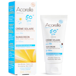 Детский солнцезащитный крем с SPF Acorelle Babies Organic SPF50+ Sunscreen — 3 Months and Up (для детей от трех месяцев) 50 мл
