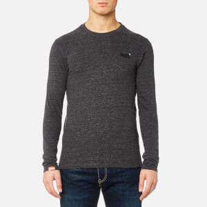 Superdry Men's Orange Label Vintage Long Sleeve T-Shirt - Steel Grey Grit