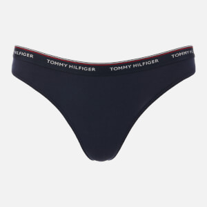 Tommy Hilfiger Women's 3 Pack Thong - Navy Blazer