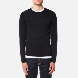 John Smedley Men's Lundy 30 Gauge Extra Fine Merino Crew Neck Jumper - Black