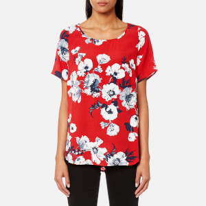 Joules Women's Hannah Printed Woven Shell Top - Red Posy