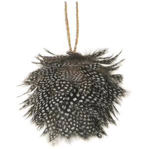 Parlane Feather Hanging Decoration (10 x 10cm) - Black