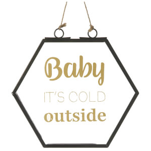 Parlane Cold Outside Glass Hanging Sign (16.5 x 16.5cm)