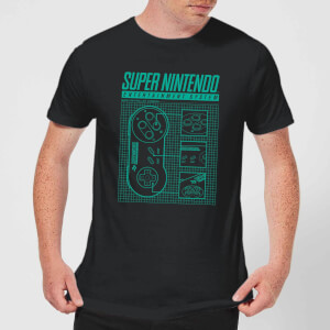 Camiseta Super Nintendo Entertainment System - Hombre - Negro