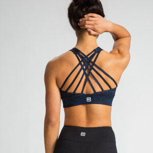 Crossback Crop Top Bra - Tropical Print