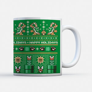 Nintendo Super Mario Happy Holidays Bad Guys Mug