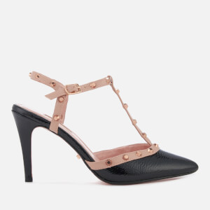 Dune Women's Catelyn Leather Court Shoes - Black