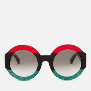 Gucci Women's Round Frame Sunglasses - Red/Black